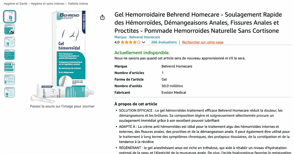 Triangle Behrend Avis gel hémorroïdaire Behrend Homecare : le meilleur traitement des ...